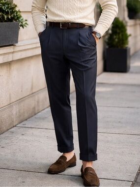 Haggar Dress Pants Men’s 38x29 Pleated Cuffed Black Business Dadcore